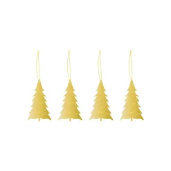 Cooee Décoration de Noël Laiton Lot de 4, Tree