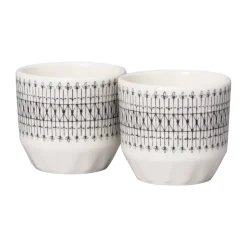 Coquetier Emilia 4 cl lot de 2, Noir-blanc
