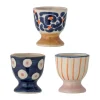 Coquetier Eviaya Lot de 3, Bleu-multi