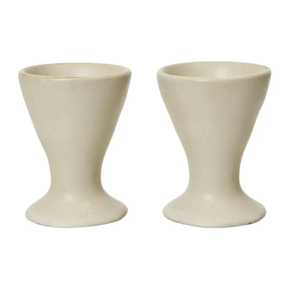 Coquetier Flow Lot de 2, Off-white speckle