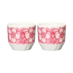 Coquetier Huvila Lot de 2, Rose-blanc