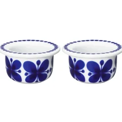 Coquetier Mon Amie Lot de 2, Blanc-bleu