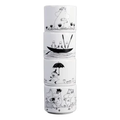 Coquetier Mumin 4 pièces, Blanc