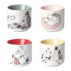 Coquetier Mumin love 4 pièces, Multi-blanc