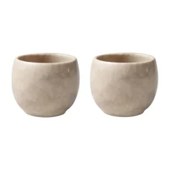 Coquetier Perlemor Home, lot de 2, Sand