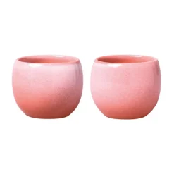 Coquetier Perlemor Home, lot de 2, Rose