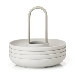 Coquetiers avec support Singles, lot de 4, Warm Grey