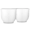 Coquetiers Rhombe, lot de 2, blanc