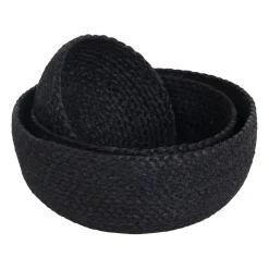 Corbeille à pain en osier Lot de 3, Noir