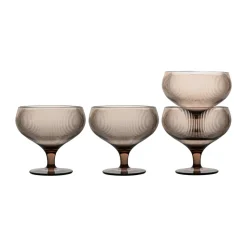 Coupe à champagne Billi 30 cl lot de 4, Marron