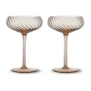 Coupe à champagne Opacity 30 cl lot de 2, Pêche