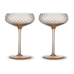Coupe à champagne Opacity 30 cl lot de 2, Pêche