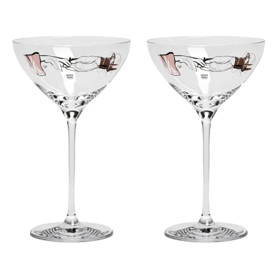 Coupe à champagne You and Me Together 32 cl lot de 2, Clear / Multi