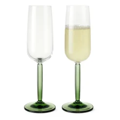 Coupes de champagne 24 cl Hammershøi, lot de 2, Vert