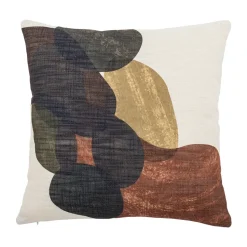 Coussin Arona 45x45 cm, Blanc-brun