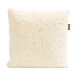 Coussin en peau de mouton Shepherd Lina 40 x 40 cm, crème