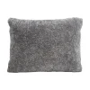 Coussin en peau de mouton Shepherd Lina 40 x 30 cm, granit