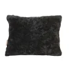 Coussin en peau de mouton Shepherd Lina 40 x 30 cm, noir
