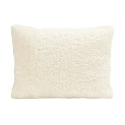 Coussin en peau de mouton Shepherd Lina 40 x 30 cm, crème