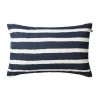 Coussin extérieur Block Stripe 40x60 cm, Blue-off white