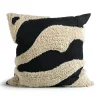 Coussin Fluffy 50x50 cm, Black-beige