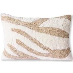 Coussin Fluffy 35x55 cm, Blanc-beige
