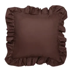 Coussin Garden Glory Outdoor avec volants 45x45 cm, Marron