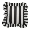 Coussin Garden Glory Outdoor avec volants 45x45 cm, Black-white