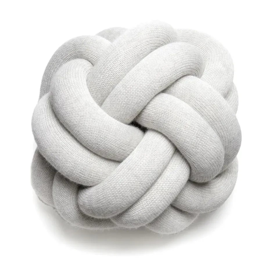 Coussin Knot, gris clair