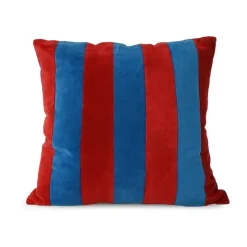 Coussin Pathi M 45x45 cm, Bleu-rouge