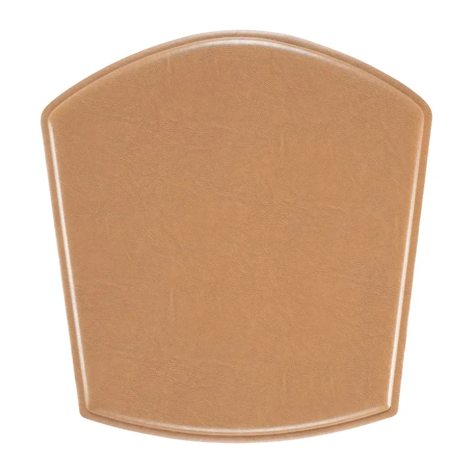 Coussin pour chaise ZigZag, Cuir collé chameau