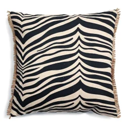 Coussin Zebra 50 x 50cm, Noir