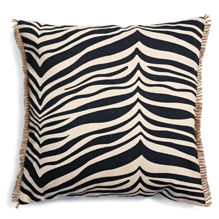 Coussin Zebra 50 x 50cm, Noir