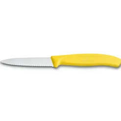 Couteau à légumes/à viande à dents Swiss Classic 8 cm, Jaune