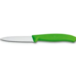 Couteau à légumes/à viande à dents Swiss Classic 8 cm, Vert