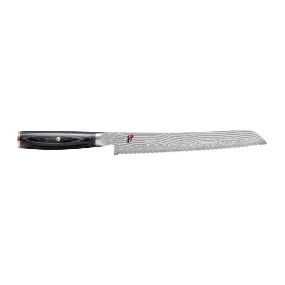 Couteau à pain Raw 5000FCD 23 cm, Damaské noir