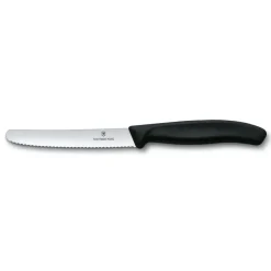 Couteau à saucisse/à tomates Swiss Classic 11 cm, Noir