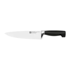 Couteau de chef Zwilling Four Star 20 cm, Noir-acier inoxydable