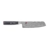 Couteau nakiri à fruits rectangulaire Raw 5000FCD 17 cm, Damaské noir