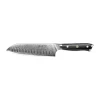 Couteau Santoku Damascus By Hâws 32 cm, Noir-acier inoxydable