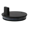 Couvercle pour verre en tritan Design Letter, Noir