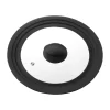 Couvercle universel Una 20/22/24 cm, Silicone verre-noir