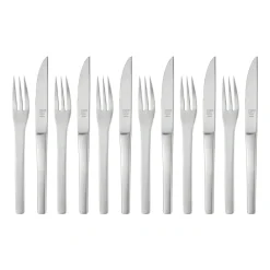 Couvert à barbecue Zwilling Melbourne 12 Pièces, Acier inoxydable mat