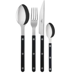 Couvert Bistrot brillant 24 Pièces, Black