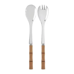 Couverts à salade Bamboo Shape, 2 pièces, Light wood laminated