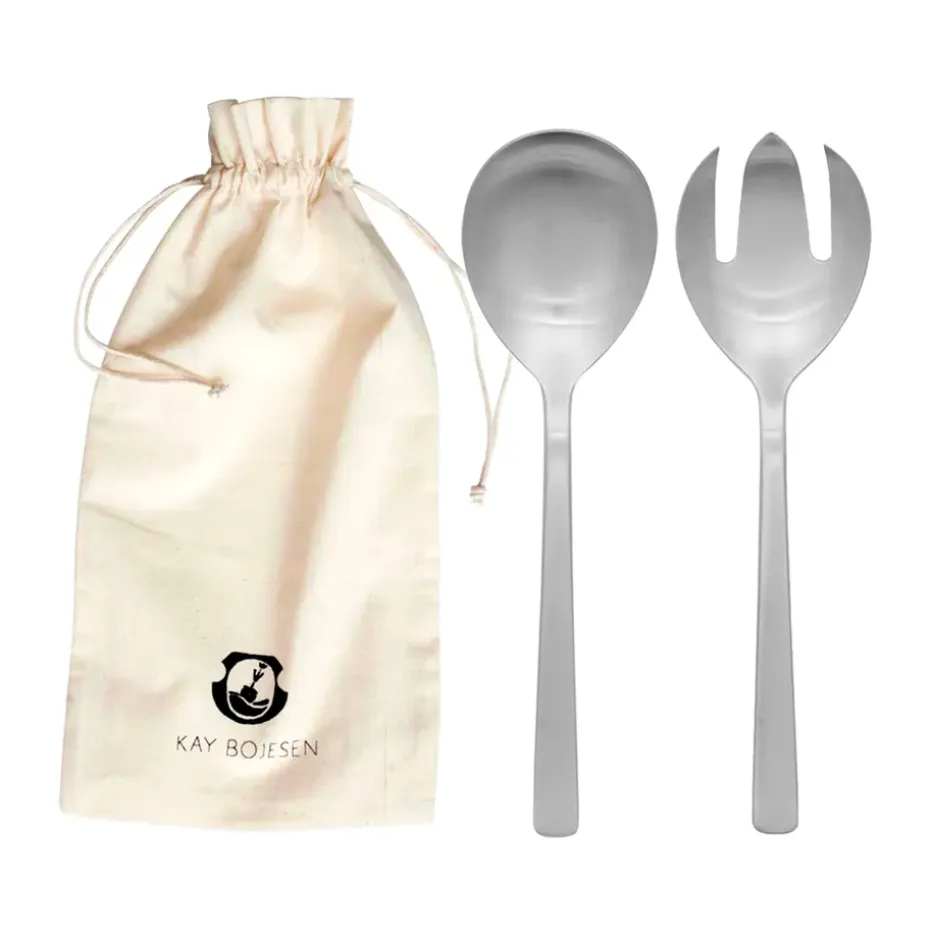 Couverts à salade Grand Prix 23,5 cm 2 pièces, Matte steel