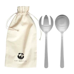 Couverts à salade Grand Prix 18,5 cm 2 pièces, Matte steel