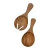 Couverts à salade Teak petits, 2 pièces, Marron