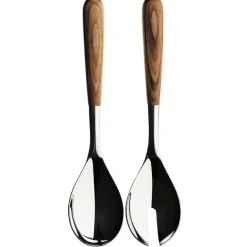 Couverts à service Piano 2 Pièces, Acier inoxydable-bois