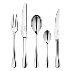 Couverts effet miroir Radford, 24 pièces + 6 couteaux à barbecue